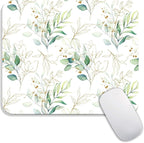 Armanza Square Mouse Pad Pretty Leaves, Personalized Premium-Textured Custom Mouse Mat Design, Washable Mousepad Cloth, Non-Slip Rubber Base Computer Mouse Pads for Wireless Mouse