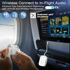 Swiitech Bluetooth Transmitter Receiver, 2-in1 Wireless Adapter for Airplane, Bluetooth 5.3 Transmitter for TVs, Gym Equipment, Cars,Use with 3.5mm Jack and RCA Cable