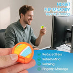 Fidget Toys Adults, Sensory Toys for Kids with Autism, Anxiety Relief Items for ADHD Stress Relief, Fun Fidgets for Teens Textured & Flip Slider (3pcs-Camo(Black+Orange+Blue))