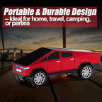 WSTER Portable Car Model Bluetooth Speaker with HD Stereo Sound, TWS Dual Pairing, LED Display, Truck-Style Wireless Speaker for Home, Office, Gaming & Collectible Display (RED)