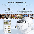 HOSAFE.COM Cameras for Home Security Outdoor, WiFi Outdoor Camera Wireless, Solar Security Cameras Wireless Outdoor, 360 PTZ, PIR Sensor, 2K HD Color Night Vision, 2-Way Talk, IP66 Waterproof