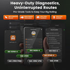ANCEL HD120 Heavy Duty Truck Scanner with DPF Regen for Volvo & International MaxxForce Engine, Full-System HDOBD & OBD2 Diesel Truck Diagnostic Tool, Lifetime Free Updates
