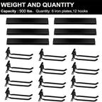 Wallmaster Garage Storage Organization Wall Mount, Garden Tool Rack Organizer Heavy Duty Folding Chair Hangers with 12 Adjustable Hooks 96inch Tracks Max Load 900lb