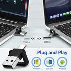 2-in-1 USB Type C Presentation Clicker Wireless Presenter Remote Clicker, Rechargeable Clicker for Powerpoint Presentations, Google Slide Advancer Slideshow Presnetation Clicker (Aluminium Alloy)