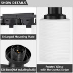 DIKAIDA 10 Light Bathroom Vanity Lights Over Mirror, 65.4 inch Black Vanity Lights Fixtures with White Glass Shades Matte Black Modern Vanity Lights Black Bathroom Wall Lighting for Mirror Bedroom