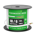 Syston 18/6 Thermostat Doorbell HVAC Heating Control Cable Wire, 100% Solid Copper Conductors CL3R/FT4/CMR Riser-Rated UL/ETL Listed, UV Resistant RoHS for Indoor/Outdoor Low Voltage Applications Use