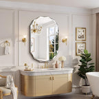 GLASHOM Frameless Bathroom Mirror, 30x48 inch Beveled Bathroom Mirror Wall Mounted, Modern Frameless Mirror for Bathroom, Living Room, Entryway Mirror Horizontal or Vertical