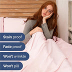 Split King Size 5 Piece Sheet Set - Comfy Breathable & Cooling Bed Sheets Set - Hotel Luxury Bedding for Women, Men, Kids, Teens, Boys & Girls - Deep Pockets, Soft, Wrinkle Free - Oeko-Tex - Lav Pink