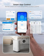 GoveeLife Dehumidifier for Home 4,500 Sq. Ft. 50 to 137 Pint with Pump, Drain Hose, Smart Dehumidifier for Basement with Humidity Control, Auto Shut Off/Defrost, 5 Modes, Bedroom, Bathroom, Garage