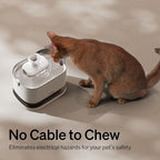 PETLIBRO Cat Water Fountain, Cordless Pet Water Fountain Battery Operated, 2.5L/84oz Dockstream Water Fountains for Cats Indoor, Cat Fountain with Stainless Steel Tray, Easy to Clean BPA-Free