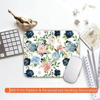 Armanza Square Mouse Pad Pretty Flowers, Personalized Premium-Textured Custom Mouse Mat Design, Washable Mousepad Cloth, Non-Slip Rubber Base Computer Mouse Pads for Wireless Mouse