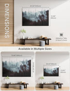 Wall Art Acoustic Panels,47''X31''Sound Absorbing Panels-8-Pack with 50 Adhesive Tabs, Panels for Living Room and Recording Studio, Offices-Foggy Nature Forest