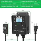 briidea Wi-Fi CO2 Controller for Grow Tent, Two-Plug System for CO2 Regulatos and Inline Exhaust Fans, Smart Environmental WiFi-Controller to Adjusts CO2 for Grow Tents, Grow Rooms, Greenhouses