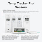 Temp Tracker Pro Wi-Fi Alert System: Bridge Gateway, 3 in/Out Temp. and Humidity, a Temperature Probe with Ambient Temp. and Humidity, Interior Temp. and Humidity Display with Comfort Meter
