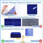 18 Pack Acoustic Panels12"X12"X0.4"Sound Proof Panels With Self-Adhesive Absorbing High-Density Sound Deadening Panels Decoration Soundproofing Panels For Walls Home Insulation Studio Office Dark Blue