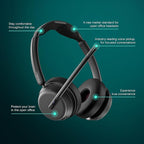 EPOS Impact 1061T ANC - Premium Open Office Headset with Hybrid Adaptive ANC, EPOS AI™ Microphone Technology, and Multipoint Connectivity