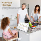 Digital Calendar, 15.6" Electronic Calendar For Wall, 1080P IPS Touchscreen Smart Family Planner& Chore Chart, Two - Way Sync With Phones Supports All Google Play Apps, Wall/Desk Mountable