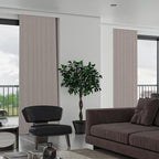 SmartWings Automatic Curtain Opener with Drapery, Motorized Vertical Blinds with Remote, Electric Closet Doors Sliding Panels Compatible with Alexa Google Homekit, 90% Blackout Dove