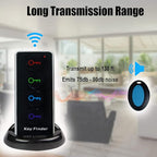 Key Finder with 100dB Loud Sound & 4 Receivers - Remote Finder Locator for Keys, Wallet, TV Remote, Pets, 131ft Range, No Phone or App Needed, Waterproof Anti-Loss Tracking Device
