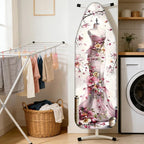Nuxovilar Ironing Board Cover Needle Cotton 15x54 Inches | Ironing Board Cover and Pad Floral Dress Form Needle Cotton for Craft Room, Laundry Area, Home
