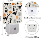 FSHVQKD Halloween Black Cat Night Light,Plug Into Wall for Boys Girls Bedroom Decorative Square Night Light Lamp 0.5w Sleep Friendly