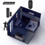 SECRUI Door Chime, Door Sensor Chime with Adjustable Volume, Easy Installation, 400ft Range, 52 Chimes, M508+D7 Door Open Chime for Business/Home When Entering, Black