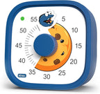 Visual Timer for Kids – Cookie Monster Clock - Silent Time Management – 60 Minute Countdown – Focus and Productivity Tool – for Classroom, Toddlers, Study, Toothbrush – Fun Design – Adjustable Alarms