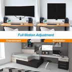 AVLT Dual 13"-32" Monitor Wall Mount fits Two Flat/Curved Computer Screen to Reduce Eye & Neck Strain | Full Motion Swivel Tilt Rotation Height Adjustable Arm | VESA/Cable Management