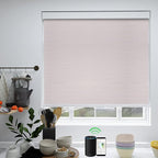 ZSHINE Motorized Blackout Roller Blinds Customize Width Remote Control Wireless and Rechargeable Roller Shades for, Home, Office, Hotel,Restaurant and Cinema(82067A)