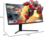 Deco Gear 34” Ultrawide Curved Gaming Monitor 3440×1440 UWQHD, 180Hz, 1ms MPRT, VA Panel, 1500R, HDR Ready, 100% sRGB, Adaptive Sync, Dual HDMI/DP, 21:9, VESA Mount, Tilt Adjustable - American Seller