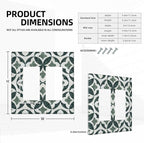Bvtewkhz Green Luxury Modern Cubic Marble 2 Gang Double Rocker Decorative Light Switch Covers Electrical Faceplate Switch Plates for Bathroom Kitchen Home