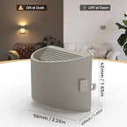 DORESshop LED Night Light[2 Pack], Night Lights Plug into Wall, 3 Level Brightness Adjustable Plug in Night Light, Dusk to Dawn Sensor Nightlights for Adults, Bedroom, Hallway, 3000K, Gray Cover