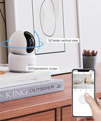 GALAYOU Indoor Security Camera 2K, Pet Camera, 360 Degree 2.4G WiFi Home Security Camera for Baby/Elder/Nanny with Night Vision, 24/7 SD Card Storage, Works with Alexa and Google Assistant G2-2Pack