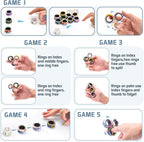 12Pcs Magnetic Adults Fidget Toys Rings,Stocking Stuffers for Kids 8-12,Fidget Spinner Rings for Anxiety Relief Therapy ,Party Favors Gifts for Teen Boy and Girl