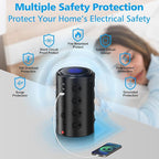 Tower Surge Protector Power Strip (16 AC Outlets + 5 USB Ports Including 2 Type-C), 5FT Extension Cord, 1800J Protector Charging Tower, Essential for Home/Office/Dorm