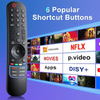 Magic-Remote Replacement for LG-Smart-TV-Remote-Control, Universal for LG Smart TV Series UHD OLED QNED NanoCell MiniLED 4K 8K(NO Voice & NO Pointer)