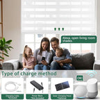 COOLWINDS Motorized Zebra Blinds for Windows Cordless Electric Curtains with Remote Control Blackout Shades Custom Smart Blinds Compatible with Alexa Google Home(Light Filtering White,W49 X 72in)