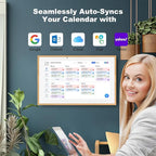 Digital Calendar, 15.6 Inch Wall Planner Electronic Calendar&Chore Chart,1080P Full HD Interactive Touchscreen Smart Touchscreen Interactive Display for Family Schedules – Wall Mount Included, Great for Organizing Your 2026 Teak