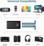 Ankilo Aux Bluetooth Adapter for Car, Upgraded Bluetooth 5.3 Transmitter Receiver, Portable Wireless Adapter, 2-in-1 Aux Audio Receiver for Laptop, Radio, Headphones, Speakers, TV