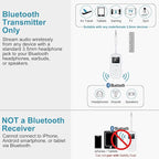 SafeFly Dual Bluetooth Transmitter with Screen for 2 Airpods, Wireless Audio Adapter Support aptX Low Latency, Long Range, 30H Battery Life, 3.5 mm Audio Jack on Airplanes, TV, Gym, MP3-White