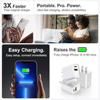 USB C Charger Block,3Pack 20W Dual Port USB C Wall Charger Plug Fast Charging Adapter USB A Quick Charging Brick Plug for iPhone Air/17 Pro Max/16E/16 ProMax/16Plus/15/14/13/12/11/XS,iPad Pro,AirPods