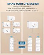 DEWENWILS Remote Control Outlet with All On/Off Button, Indoor Remote Outlet Switch for Lights, Lamps, Fan, 2 Mountable Brackets, 15A/1875W, 100FT, 2 Remote and 5 Outlets