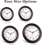 KECYET Wall Clocks Battery Operated Silent Non-Ticking Wall Clock 8.5 Inch Small Vintage Retro Rustic Style Decorative for Kitchen Living Room Home Office (Bronze)