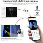 LWOHSI Wireless Home Alarm System,24 Pieces DIY 4G/WiFi Home Security Systems,Phone APP Alert,Door/Window Sensors,Motion Detectors,Remote,Work with Google for Home,Apartment,No Contract Fee