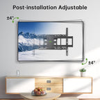 USX Mount Full Motion TV Wall Mount 42"-84" TVS, Fits 16" 18" or 24" Studs, Heavy Duty TV Mounts Bracket with Dual Articulating Arms Tilt Swivel Extension Max VESA 600x400mm, Weight Capacity 110lbs