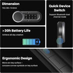 HUION Keydial Remote Bluetooth Programmable Keypad with Dual Dials 60 Customized Keys, OLED Display Macro Keypad Work with PC, Mac, Mobile, One-Hand Shortcut Keyboard for Drawing Tablet, Laptops
