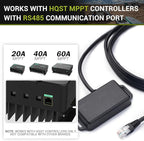 HQST Bluetooth Module with RJ12 Communication Port for HQST MPPT 20A 40A 60A Solar Charge Controllers, BT Module for APP Monitoring & Setting Parameters
