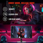 SANSUI 24 Inch Gaming Monitor 200Hz 180Hz 1Ms FreeSync HDR 110% sRGB FHD 1080P Computer Monitor HDMI DP Ports Eye Care Frameless VESA Mount Cable Management (ES-G24F4L HDMI Cable Included)