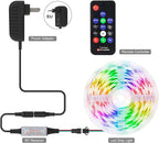 BTF-LIGHTING WS2811 WS2812B 1903 DC5/12V 14keys Wireless RF RGB LED Controller 300 Kinds of Changes Digital Color LED Pixel Strip modules Input=Ouput Voltage Perfect for DIY Project Black