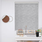 ZSHINE Motorized Blackout Window Blinds Customize Width Remote Control Wireless and Rechargeable Window Roller Shades for, Home, Office, Hotel, Club, Restaurant and Cinema(82012C)